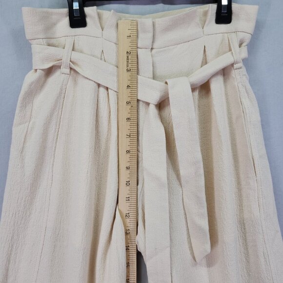 Jonathan Simkhai Emiko Wool Pant Size 0 Wide Leg Paperbag Waist Belted Pleated - Picture 5 of 15